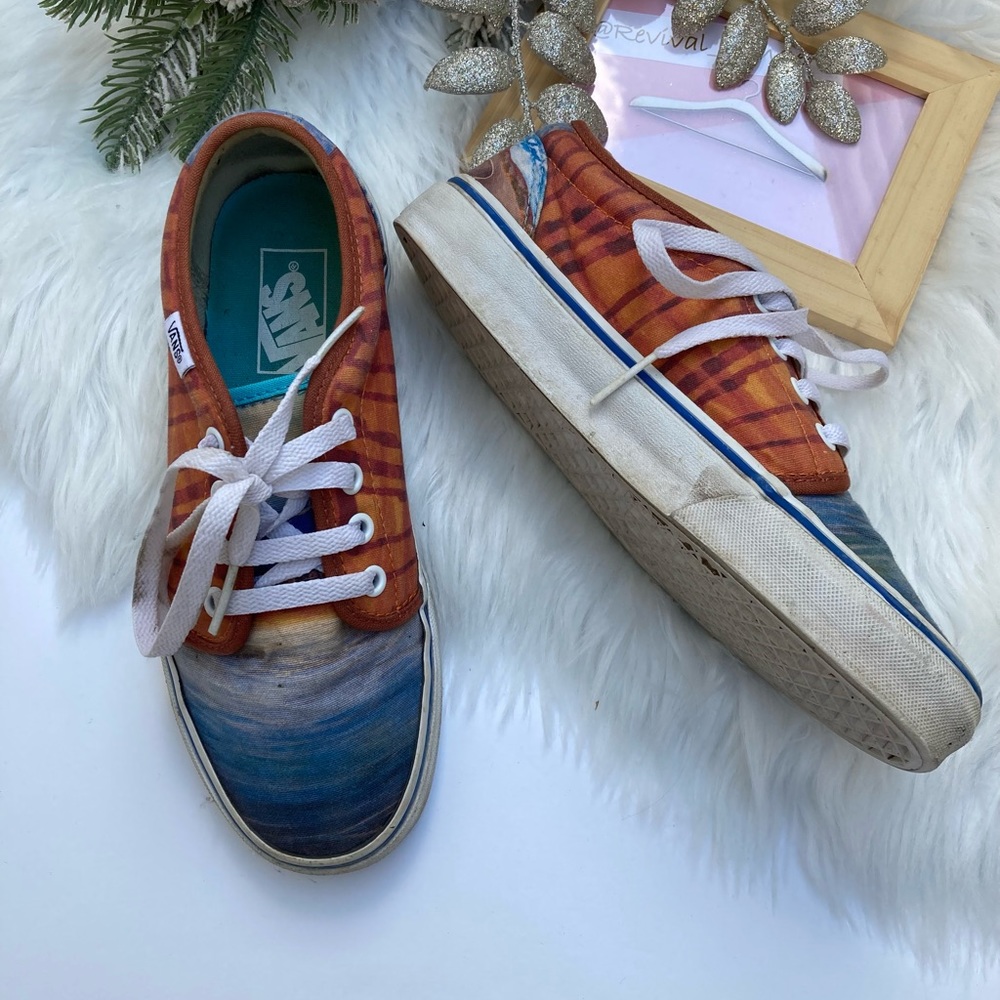 Vans T375 Custom Culture SPRING 2013 Beach Theme Sneakers Lace Up UNISEX W7/M5.5